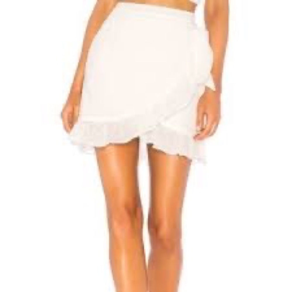 NWT Superdown Maddie Ruffle Dot Tie Skirt